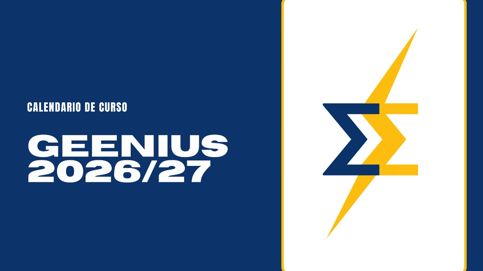Calendario GEENIUS 2026/27